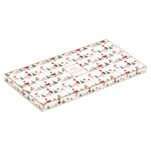 Porcelain platter, with embossed design, 34.5 x 15 cm, "Let it Snow" - Nuova R2S