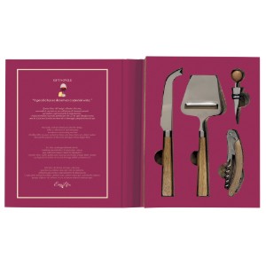 Geschenkset zum Servieren von Wein und Käse, 4-teilig - Nuova R2S