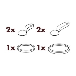 Сет додатака за заптивање флаша, 6 делова, силикон, Transparent - Ion8