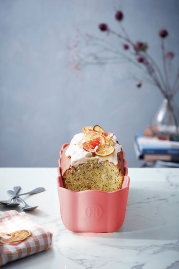 Sponge cake baking pan, ceramic, 28.5 x 13cm / 1.8 L, Rose Candy - Emile Henry