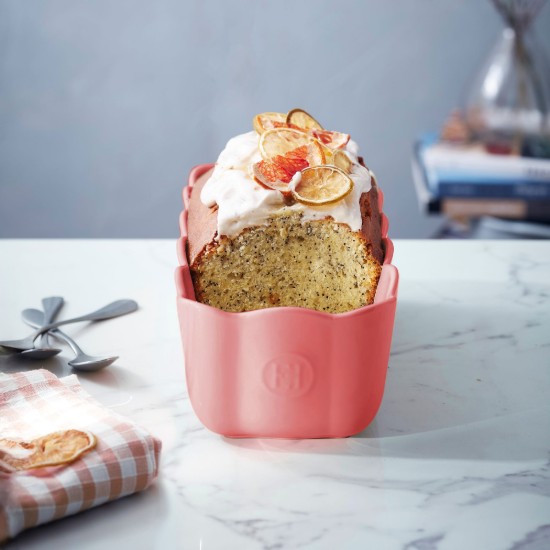 Sponge cake baking pan, ceramic, 28.5 x 13cm / 1.8 L, Rose Candy - Emile Henry