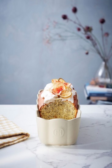 Sponge cake baking pan, ceramic, 28.5 x 13 cm / 1.8 L, Clay - Emile Henry