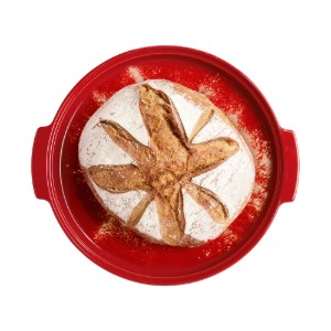 Loaf baking dish, ceramic, 30 cm, Burgundy - Emile Henry