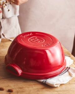 Loaf baking dish, ceramic, 30 cm, Burgundy - Emile Henry