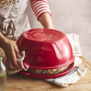 Loaf baking dish, ceramic, 30 cm, Burgundy - Emile Henry
