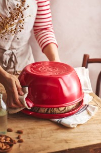Loaf baking dish, ceramic, 30 cm, Burgundy - Emile Henry