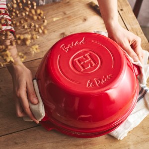 Loaf baking dish, ceramic, 30 cm, Burgundy - Emile Henry