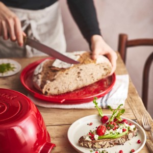 Loaf baking dish, ceramic, 30 cm, Burgundy - Emile Henry