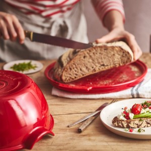Loaf baking dish, ceramic, 30 cm, Burgundy - Emile Henry