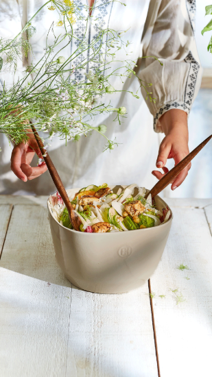 Salad bowl, ceramic, 22 cm/3.7 L, Clay - Emile Henry