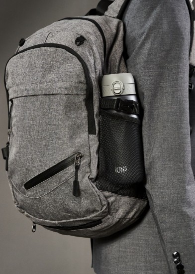 Vesipullo, kierrätettävä, 750ml, Grey - Ion8