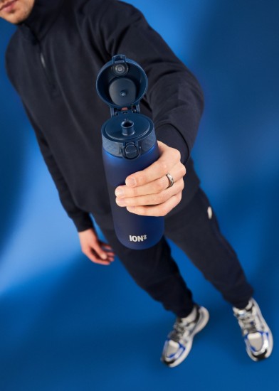 Vesipullo, kierrätettävä, 750ml, Navy - Ion8