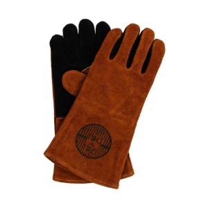 "BBQ" glove set, leather, Brown - Tiseco