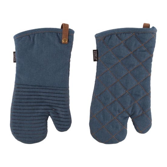 Set of 2 kitchen mitts, Dark Blue - Tiseco