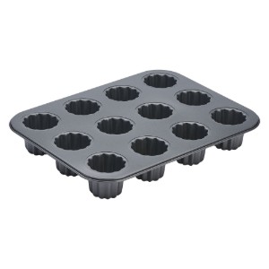 12-compartment canneles tin, 34 x 26 cm - de Buyer 12-compartment canneles tin, 34 x 26 cm - de Buyer