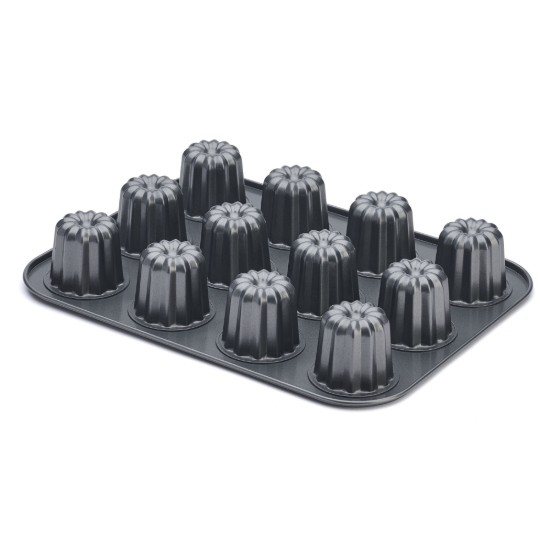 12-compartment canneles tin, 34 x 26 cm - de Buyer
