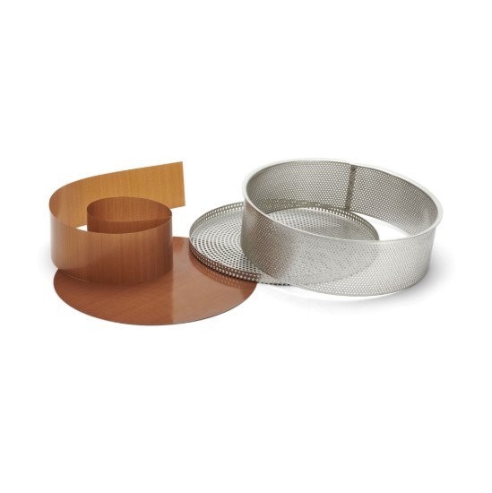 Rei'itetty kakkuvuoka, leivinpaperi sisältyy hintaan, 24 cm, ruostumatonta terästä - de Buyer