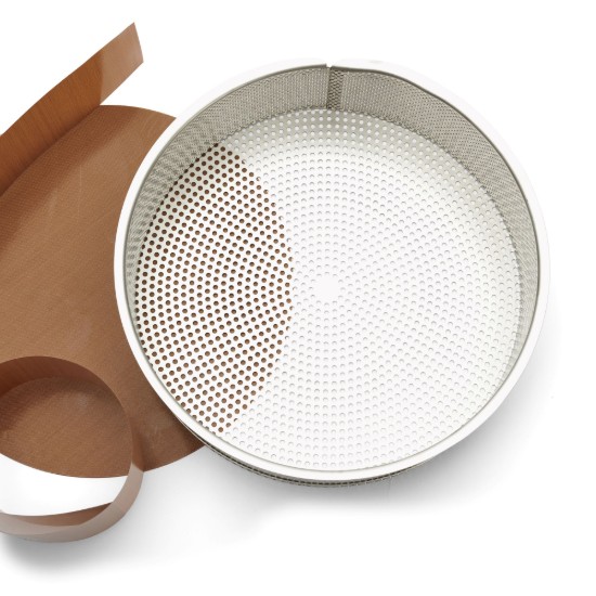 Rei'itetty kakkuvuoka, leivinpaperi sisältyy hintaan, 24 cm, ruostumatonta terästä - de Buyer