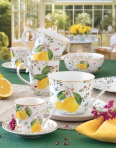 Porcelánový hrnek, 275 ml, "Fleurs et Citrons" - Nuova R2S