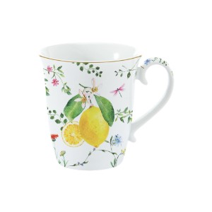 Porcelánový hrnek, 275 ml, "Fleurs et Citrons" - Nuova R2S