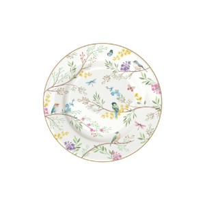 Plate, porcelain, 19 cm, "Birds Melody" - Nuova R2S