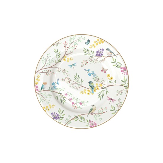 Plate, porcelain, 19 cm, "Birds Melody" - Nuova R2S