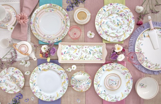 Plate, porcelain, 19 cm, "Birds Melody" - Nuova R2S