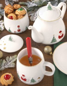 Porcelain teapot, with embossed design, 850ml, "Let it Snow" - Nuova R2S