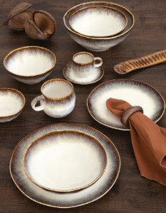 Soup plate, porcelain, 19 cm, Brown, "Nuances" - Nuova R2S