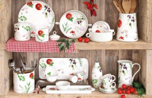 Rectangular platter, porcelain, 36 x 15.5 cm, "HOME & KITCHEN" - Nuova R2S