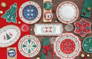 Kalėdų eglutės formos lėkštė, porcelianas, 25,5 x 20,5 cm, "Christmas Folk" - Nuova R2S