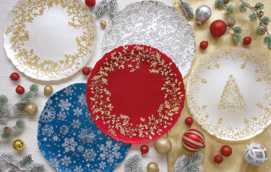 Farfurie sticla, 33cm, Rosu - Nuova R2S