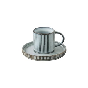 Keraamiline tass alustassiga, 100ml, "Domus", Light Blue - Nuova R2S