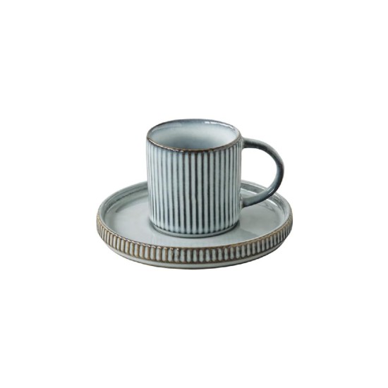 Keraamiline tass alustassiga, 100ml, "Domus", Light Blue - Nuova R2S