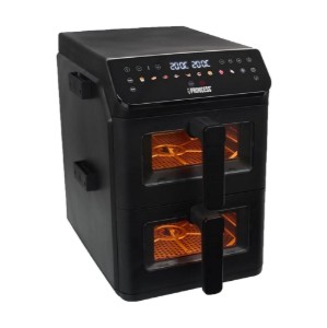 Doppelte Heißluftfritteuse, 5,6+5,6 L, 3000 W, Schwarz - Princess Doppelte Heißluftfritteuse, 5,6+5,6 L, 3000 W, Schwarz - Princess