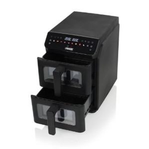 Doppelte Heißluftfritteuse, 5,6+5,6 L, 3000 W, Schwarz - Princess Doppelte Heißluftfritteuse, 5,6+5,6 L, 3000 W, Schwarz - Princess