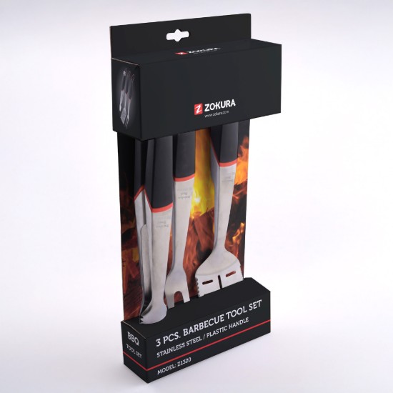 3-piece barbecue utensil set - Zokura