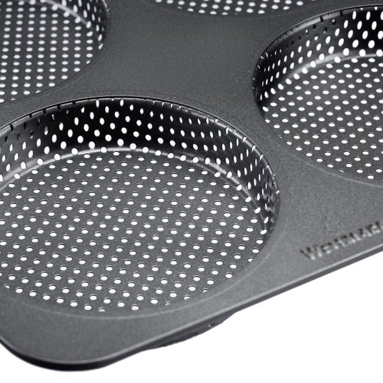 Baking tray for 4 burger buns, perforated, steel, 28 x 28 cm - Westmark