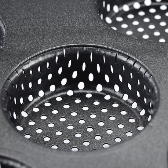 Baking tray for 9 burger buns, perforated, steel, 32 x 30 cm - Westmark