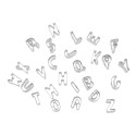 Conjunto de cortadores de biscoitos, letras A-Z, aço inoxidável, 2,5 c