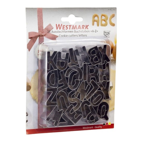 Cepumu griezēju komplekts, burti no A līdz Z, nerūsējošais tērauds, 2,5 cm - Westmark