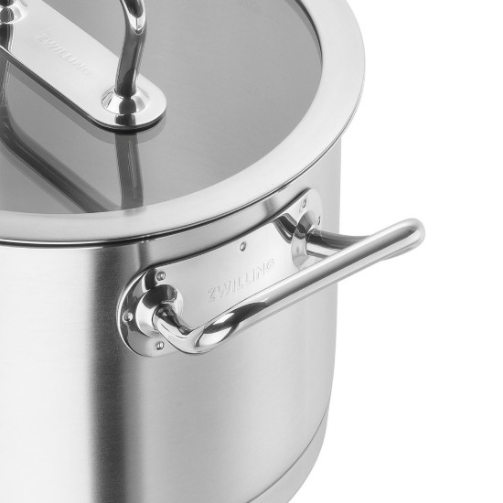 Borma tal-azzar inossidabbli, b'għatu, 24cm/6.2L, "ZWILLING Pro" - Zwilling