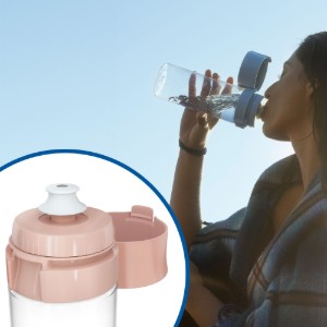 BRITA Vital filter bottle (Apricot), 600 ml + 2 MicroDisc filters