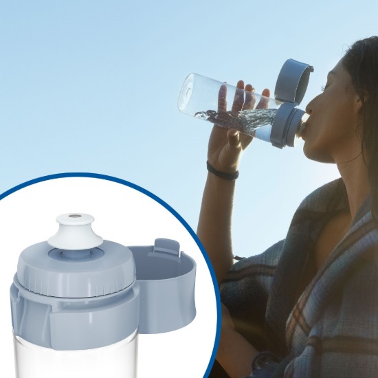 BRITA Vital filterflaske (lyseblå), 600 ml + 2 MicroDisc-filtre