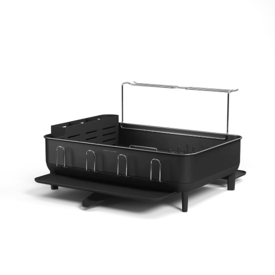 Oppvaskstativ, rustfritt stål, 56,6 x 51,4 x 29,2 cm, matt svart - simplehuman