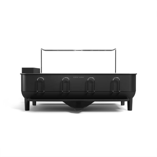 Oppvaskstativ, rustfritt stål, 56,6 x 51,4 x 29,2 cm, matt svart - simplehuman