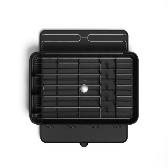 Oppvaskstativ, rustfritt stål, 56,6 x 51,4 x 29,2 cm, matt svart - simplehuman