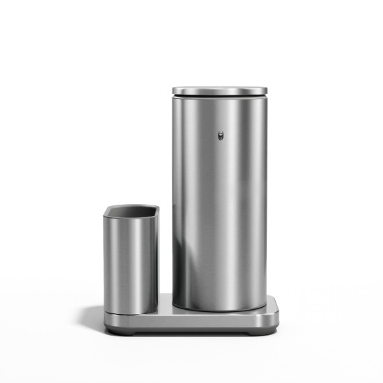 Dozownik do mydła z czujnikiem i uchwytem na gąbkę, 414 ml, stal nierdzewna, Brushed - simplehuman