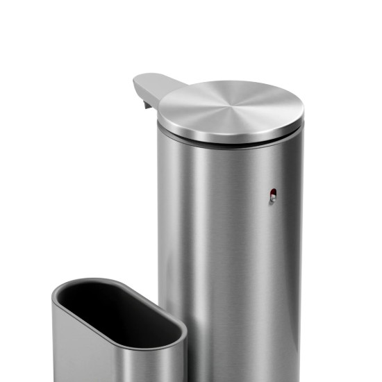 Dozownik do mydła z czujnikiem i uchwytem na gąbkę, 414 ml, stal nierdzewna, Brushed - simplehuman