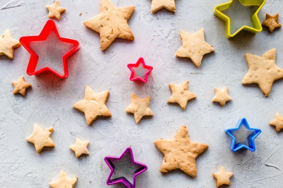 Set med 5 stjärnformade kakformar, plast - Colourworks